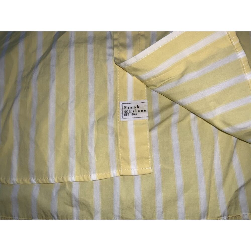 Frank & Eileen Silvio Button-Up Shirt yellow stripe size XS cotton - Picture 4 of 6